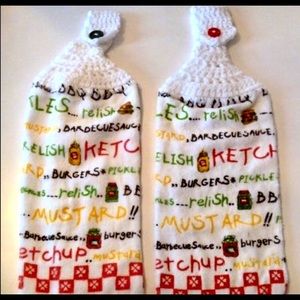 Crochet hand towels.